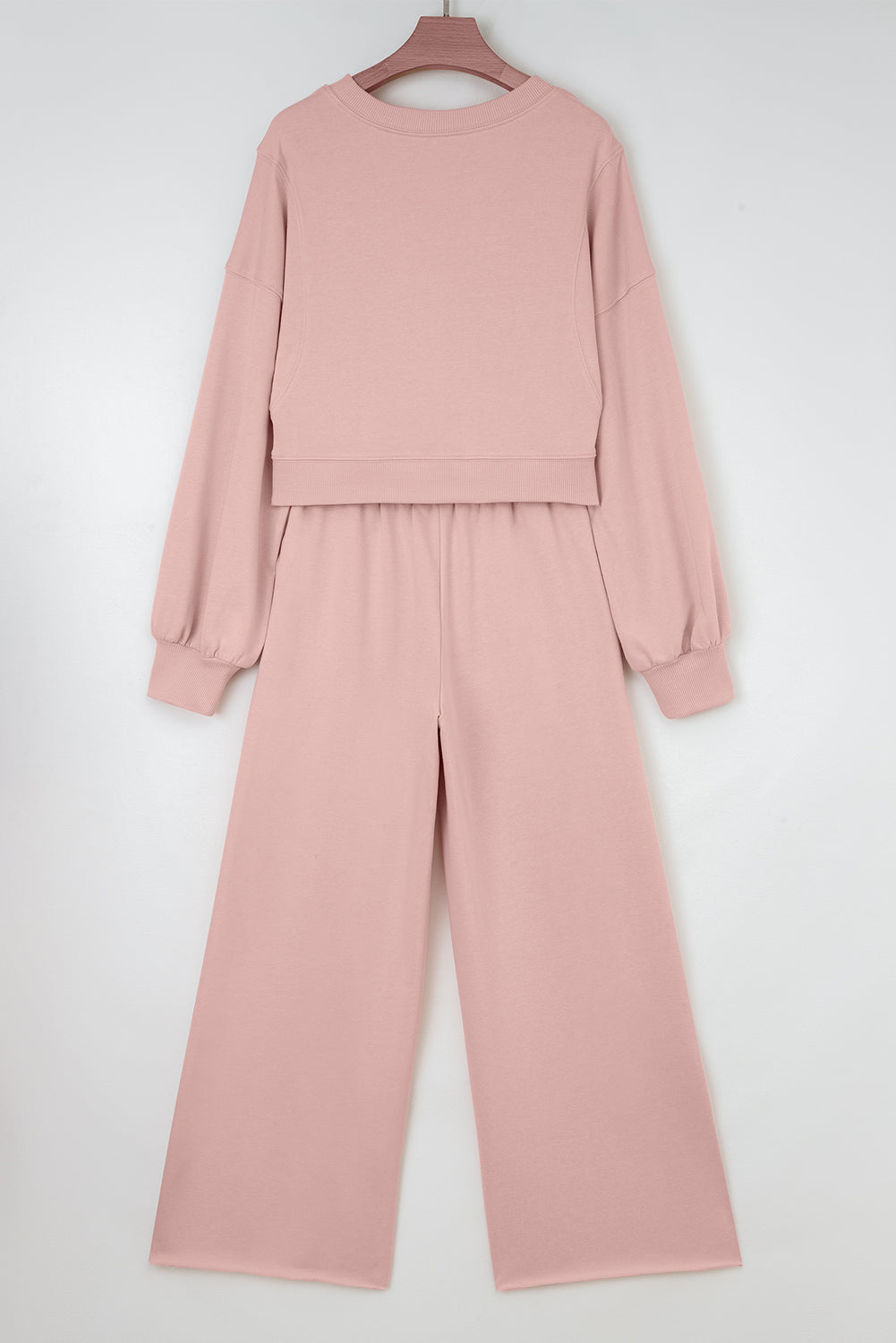 Comfy Ruffle Sleeve Wide Legged Sweatsuit Outfit in 3 Colors