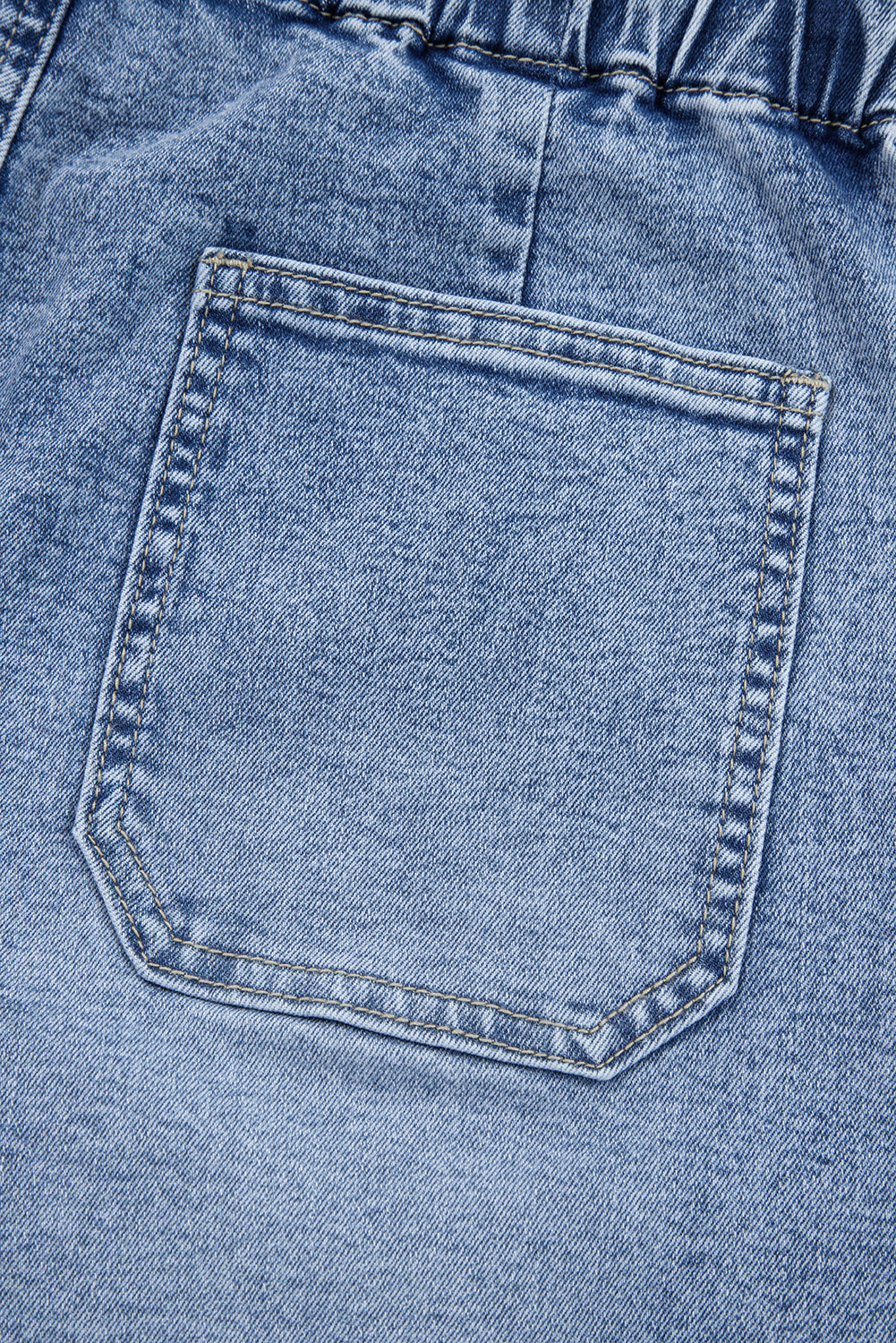 High Waist Paperbag Drawstring Barrel Jeans