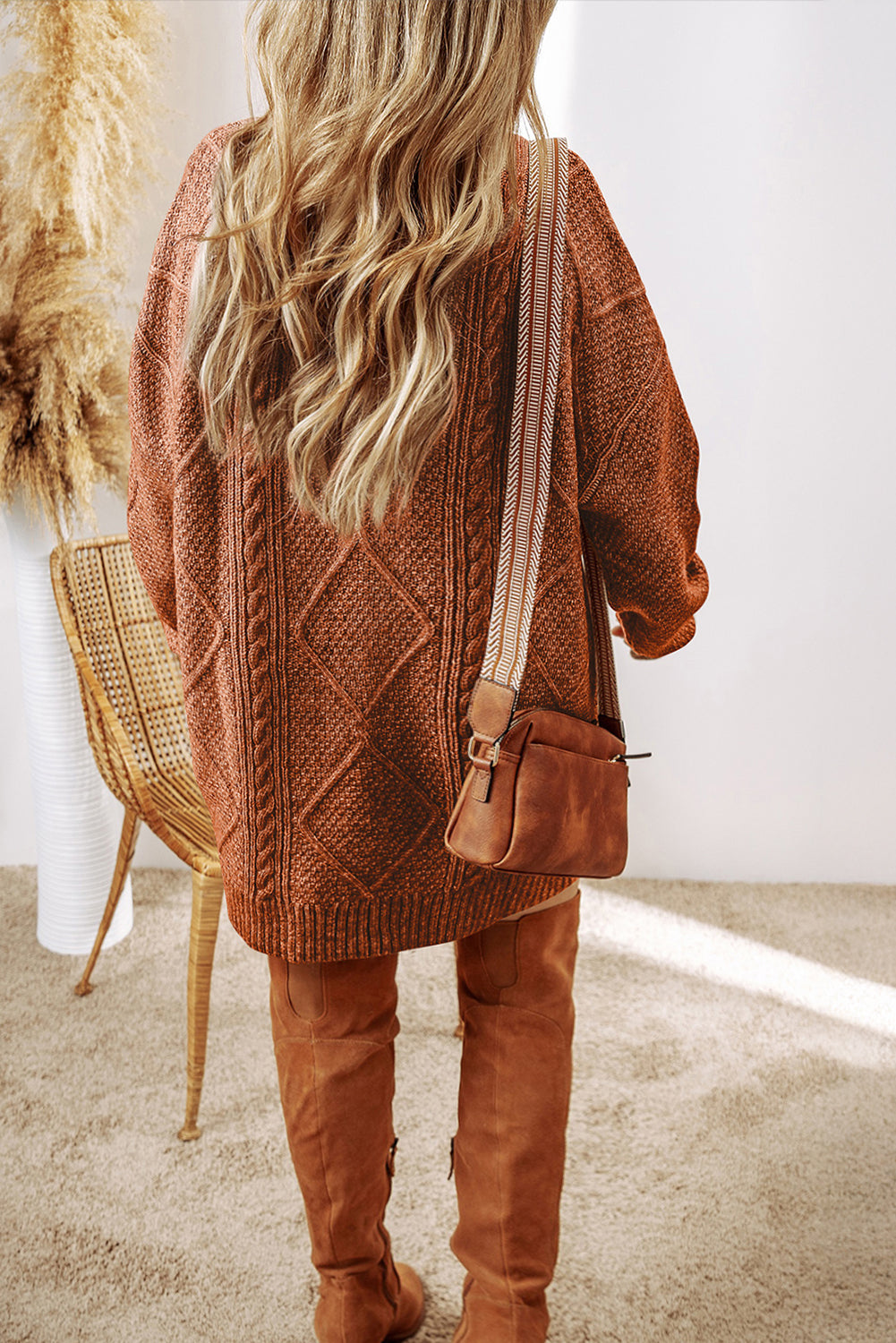 Cozy Cable Knit Boyfriend Sweater