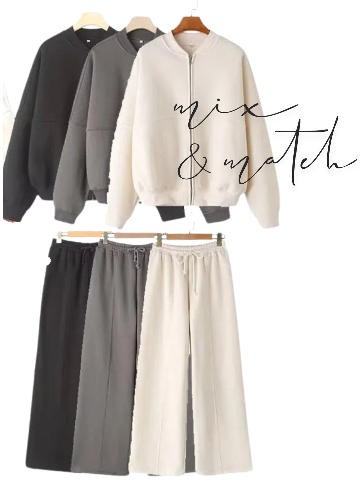 Classic Bomber Outfit in 3 Colors