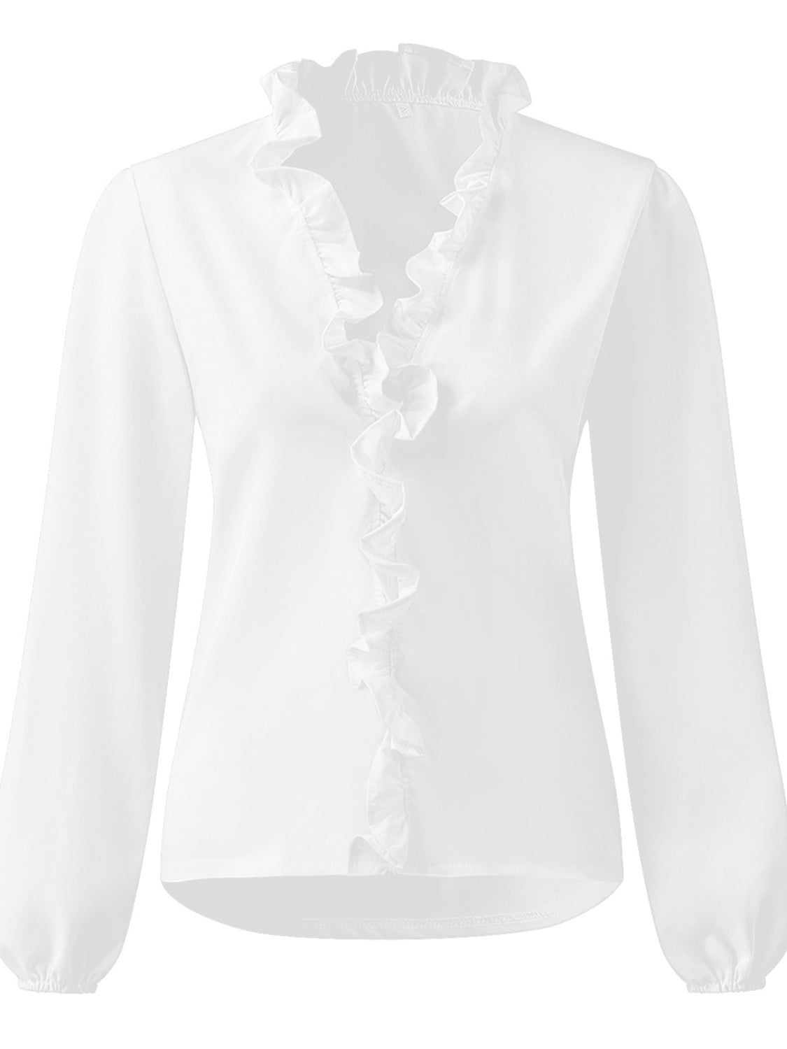 5 Elegant Ruffle V-Neck Blouse Shirt (S - 5X)