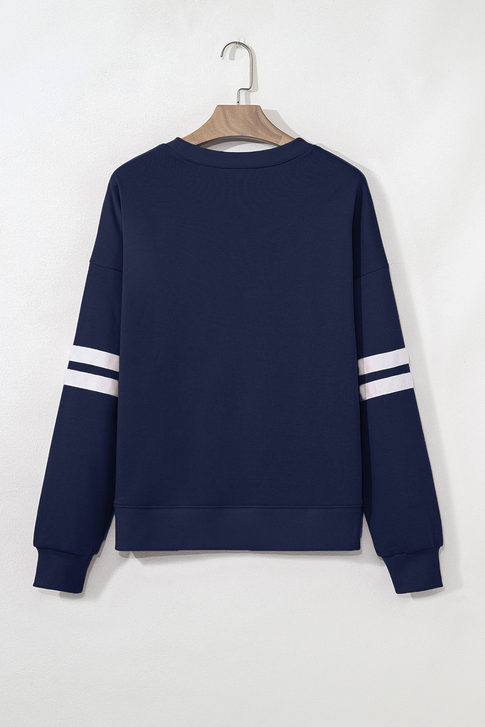 Activepologie Comfy Black Varsity Stripe Oversized Sweatshirt in 5 Colors