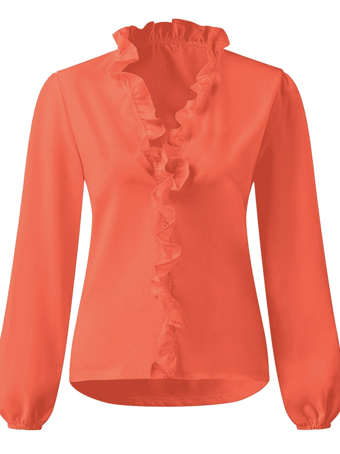 5 Elegant Ruffle V-Neck Blouse Shirt (S - 5X)