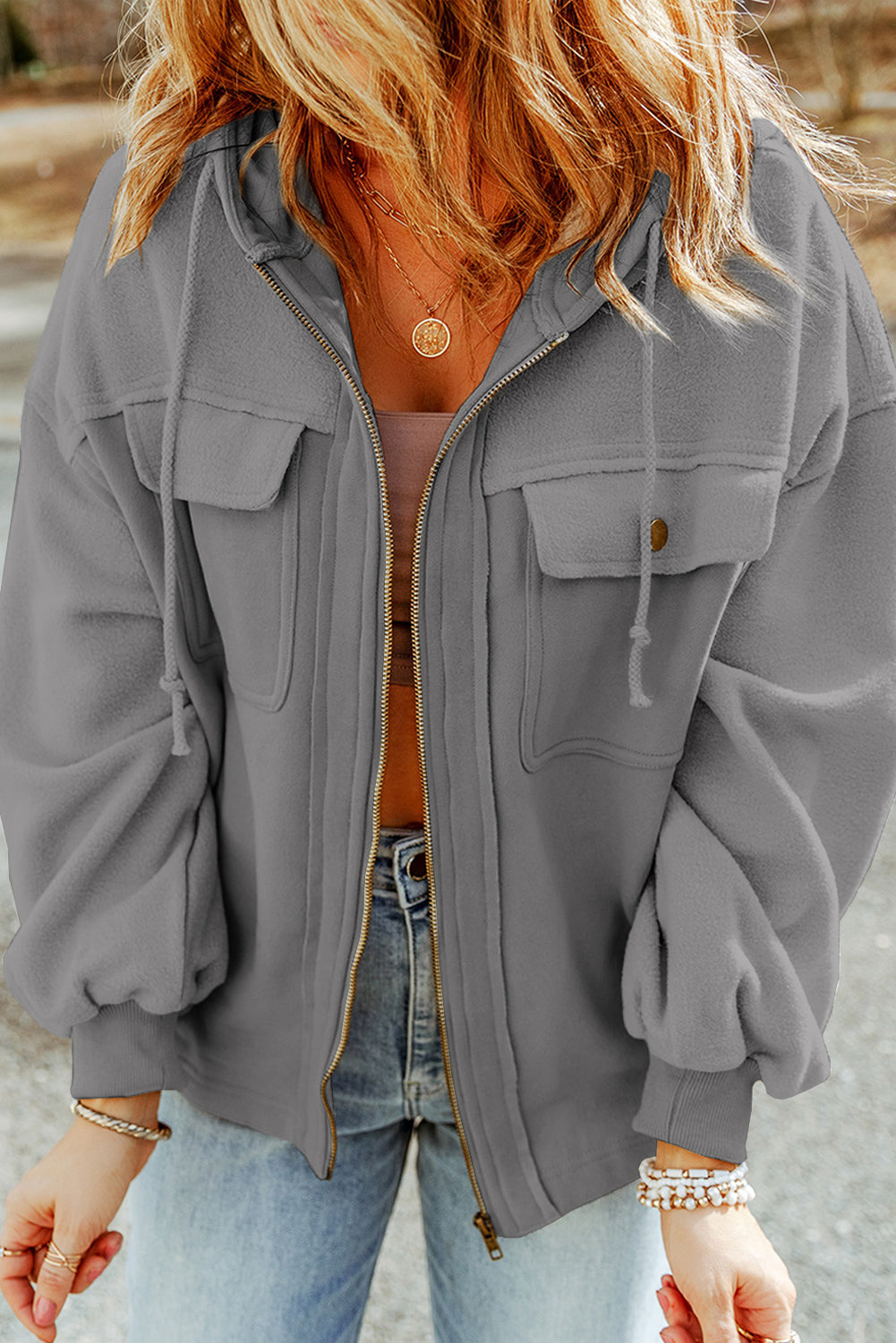 Classic Cozy Cargo Hoodie Jacket S - 2X in 5 Colors