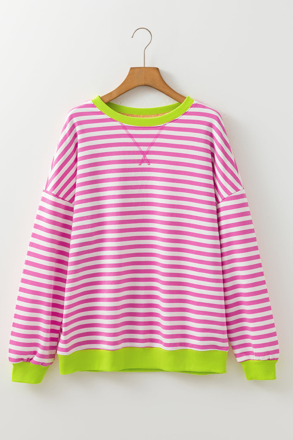 Comfy Oversized Stripe Sweatshirt in 2 Colors (S - 2X)