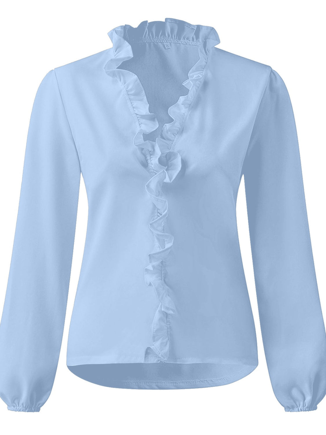 5 Elegant Ruffle V-Neck Blouse Shirt (S - 5X)