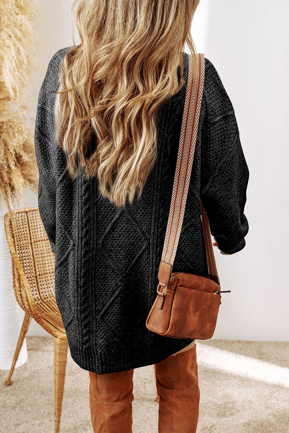 Cozy Cable Knit Boyfriend Sweater