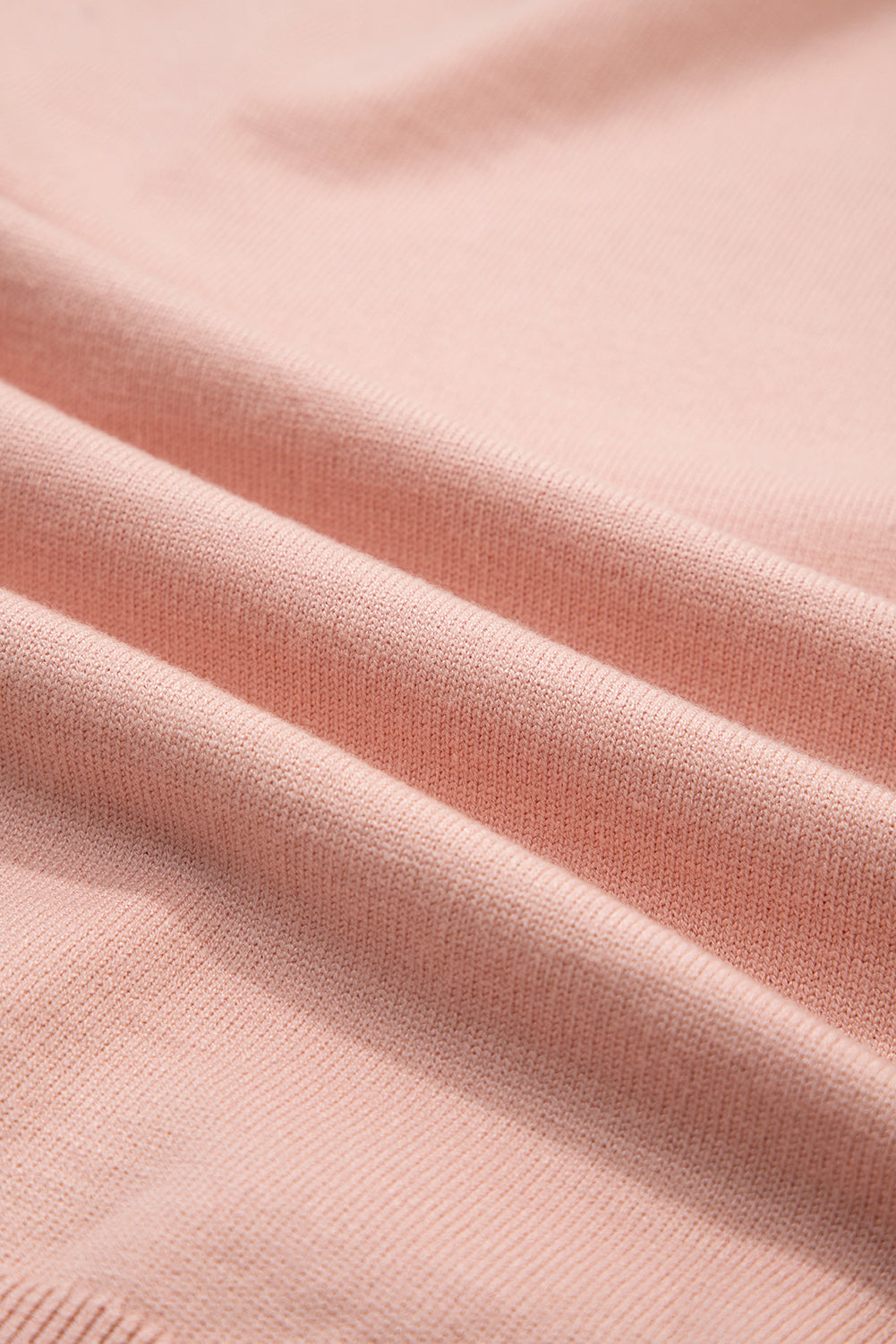 Cozy Flower Bishop Sleeve Knit Peach Sweater