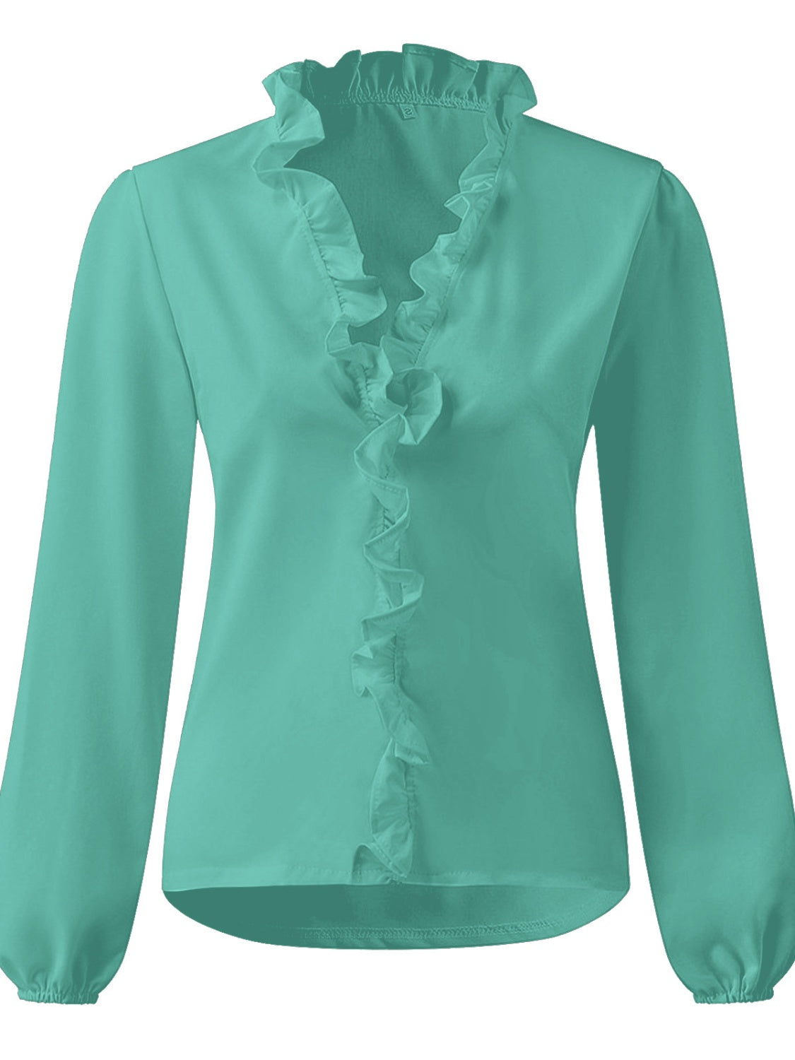 5 Elegant Ruffle V-Neck Blouse Shirt (S - 5X)