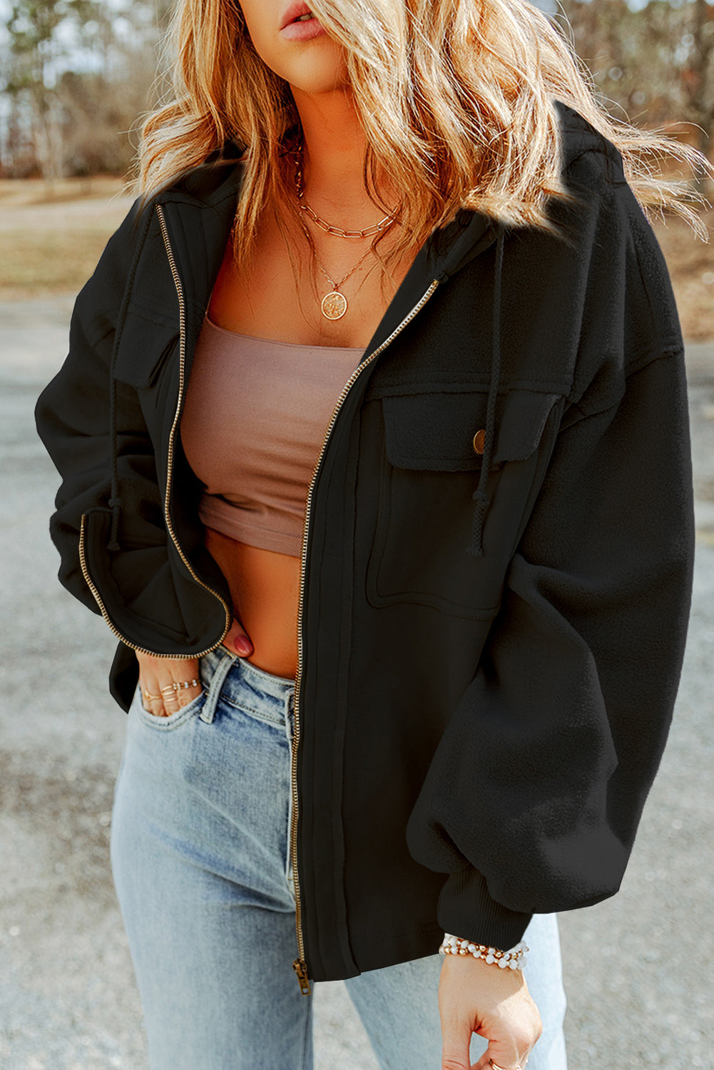 Classic Cozy Cargo Hoodie Jacket S - 2X in 5 Colors