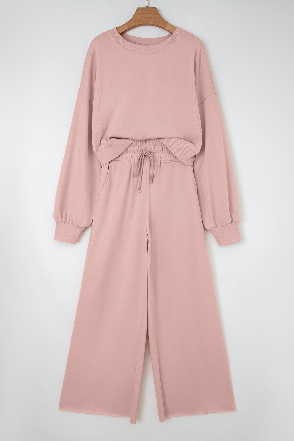Comfy Ruffle Sleeve Wide Legged Sweatsuit Outfit in 3 Colors