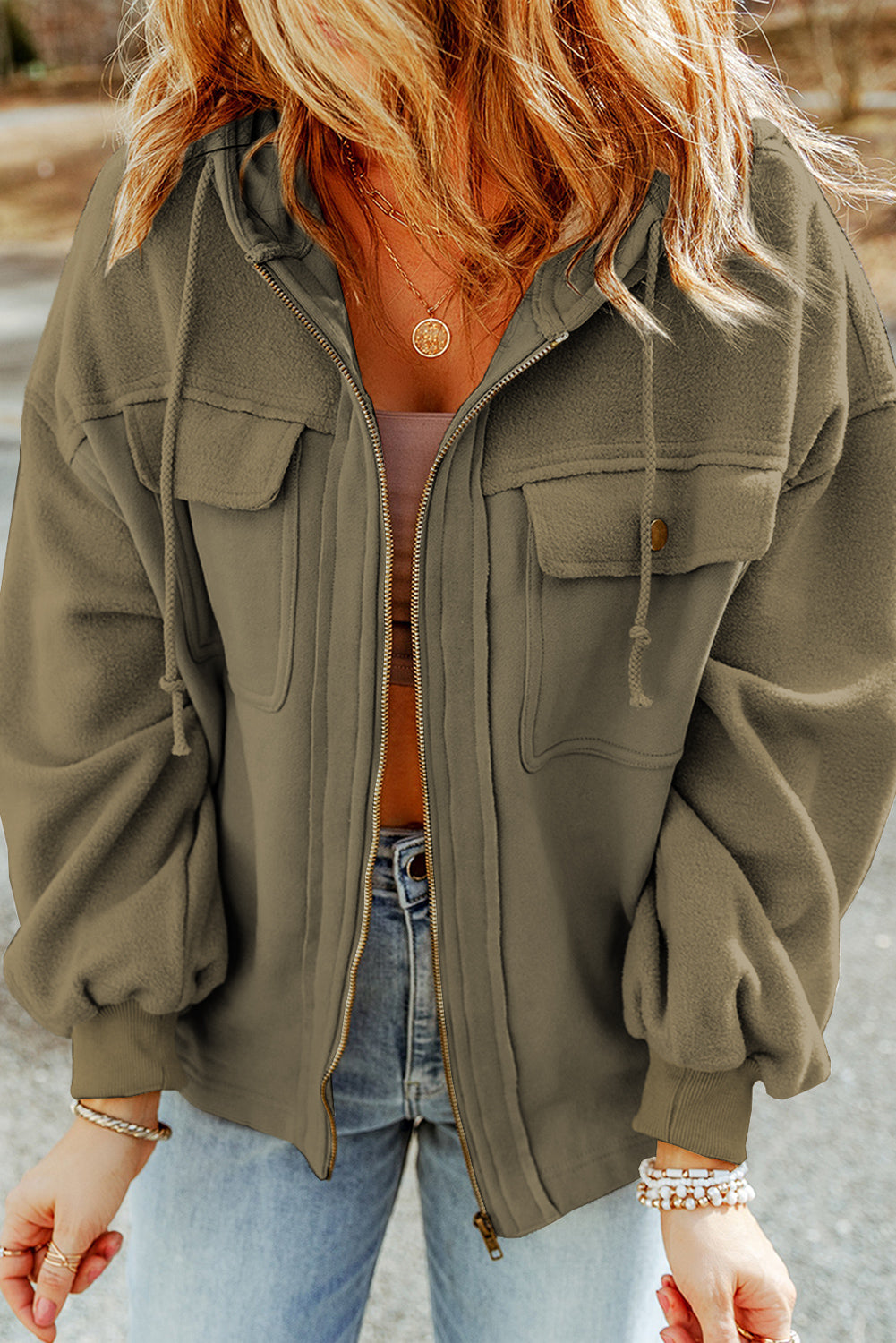 Classic Cozy Cargo Hoodie Jacket S - 2X in 5 Colors