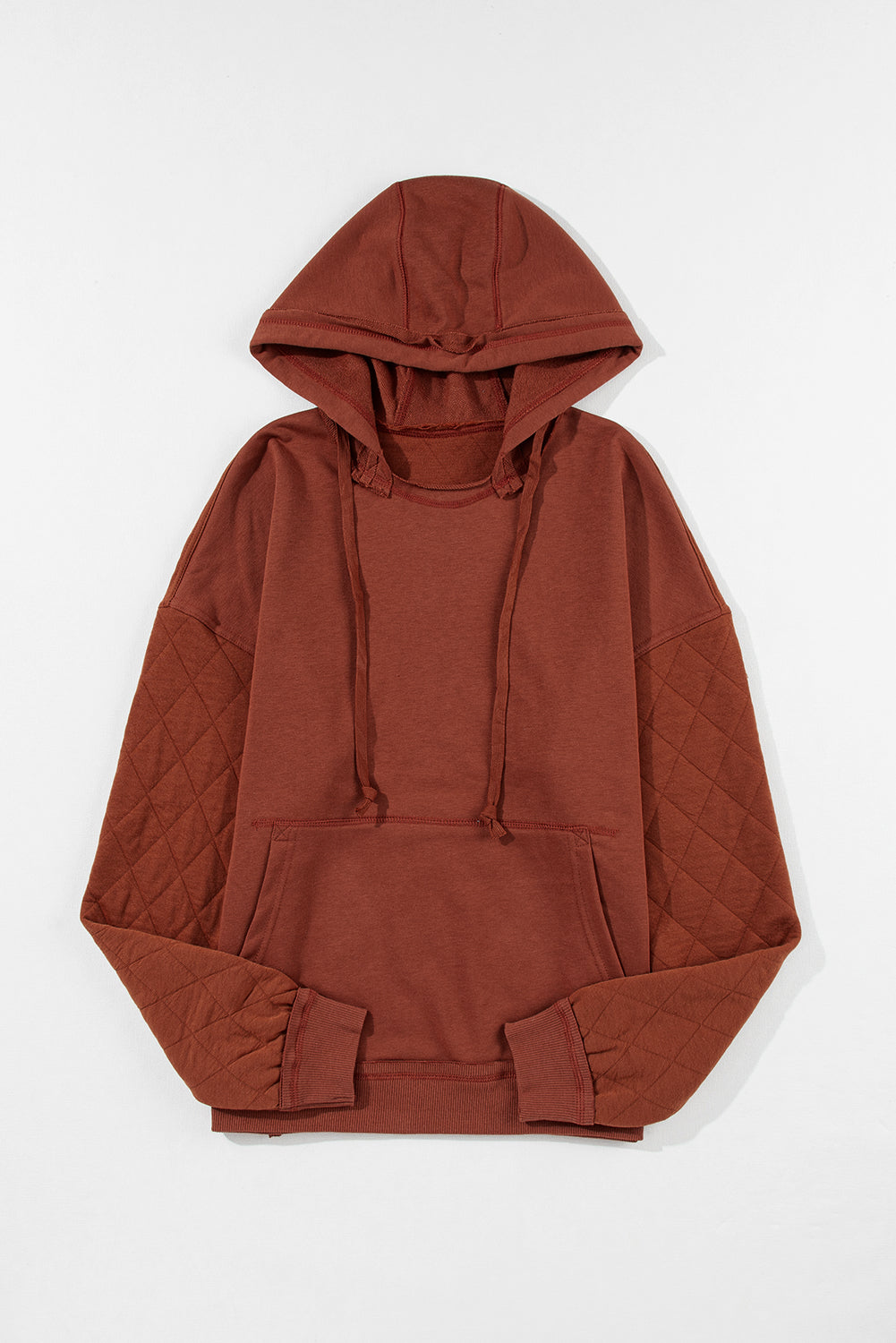 Comfy Quilted Sleeve Seam Hoodie Sweatshirt in 3 Colors at LaurenNichole