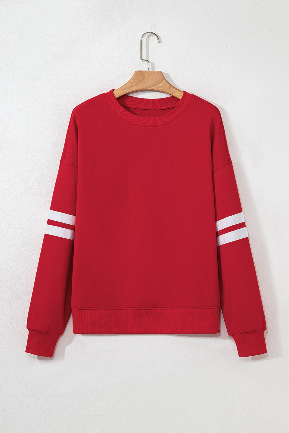 Activepologie Comfy Black Varsity Stripe Oversized Sweatshirt in 5 Colors