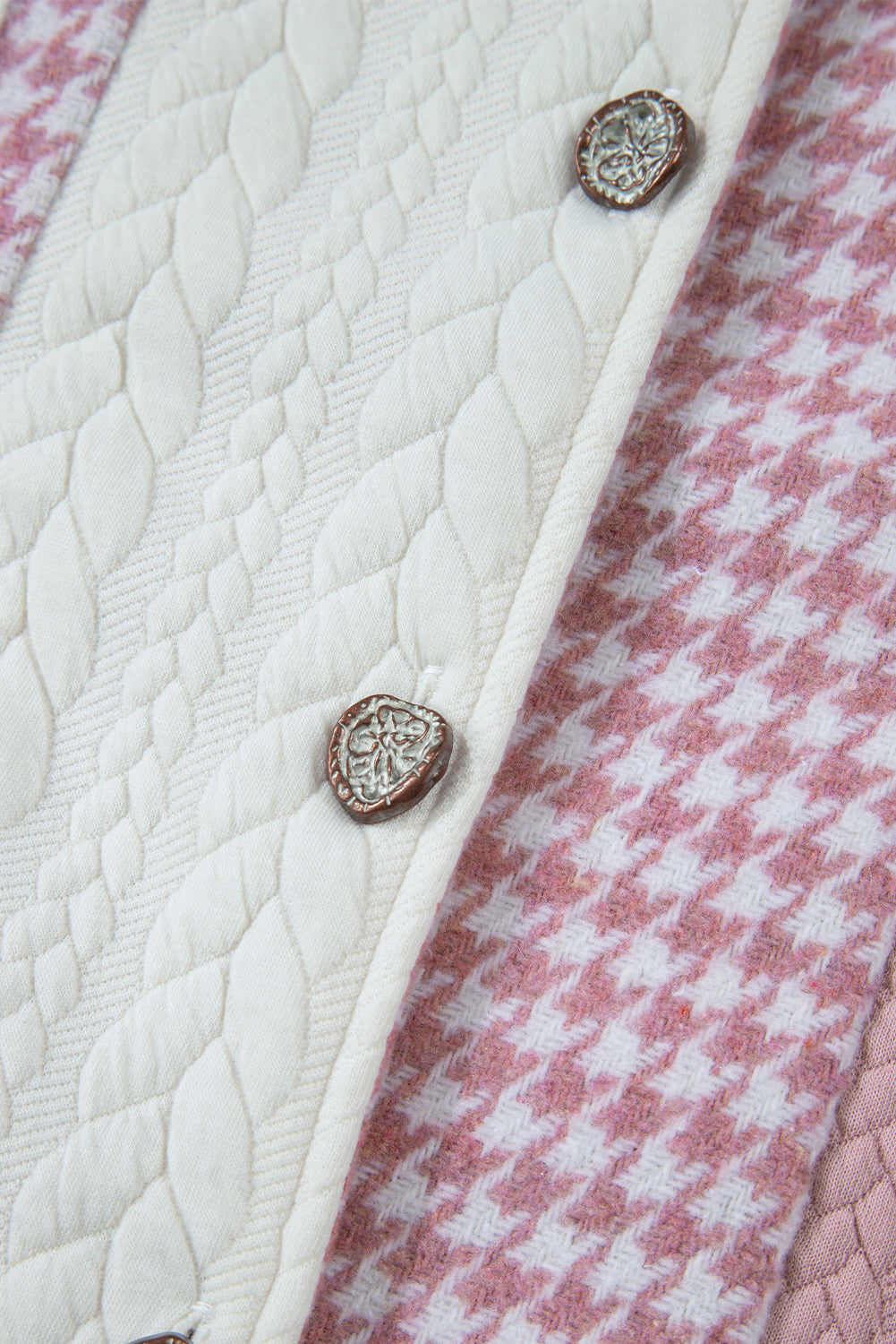 Weekend Houndstooth Knit Shacket