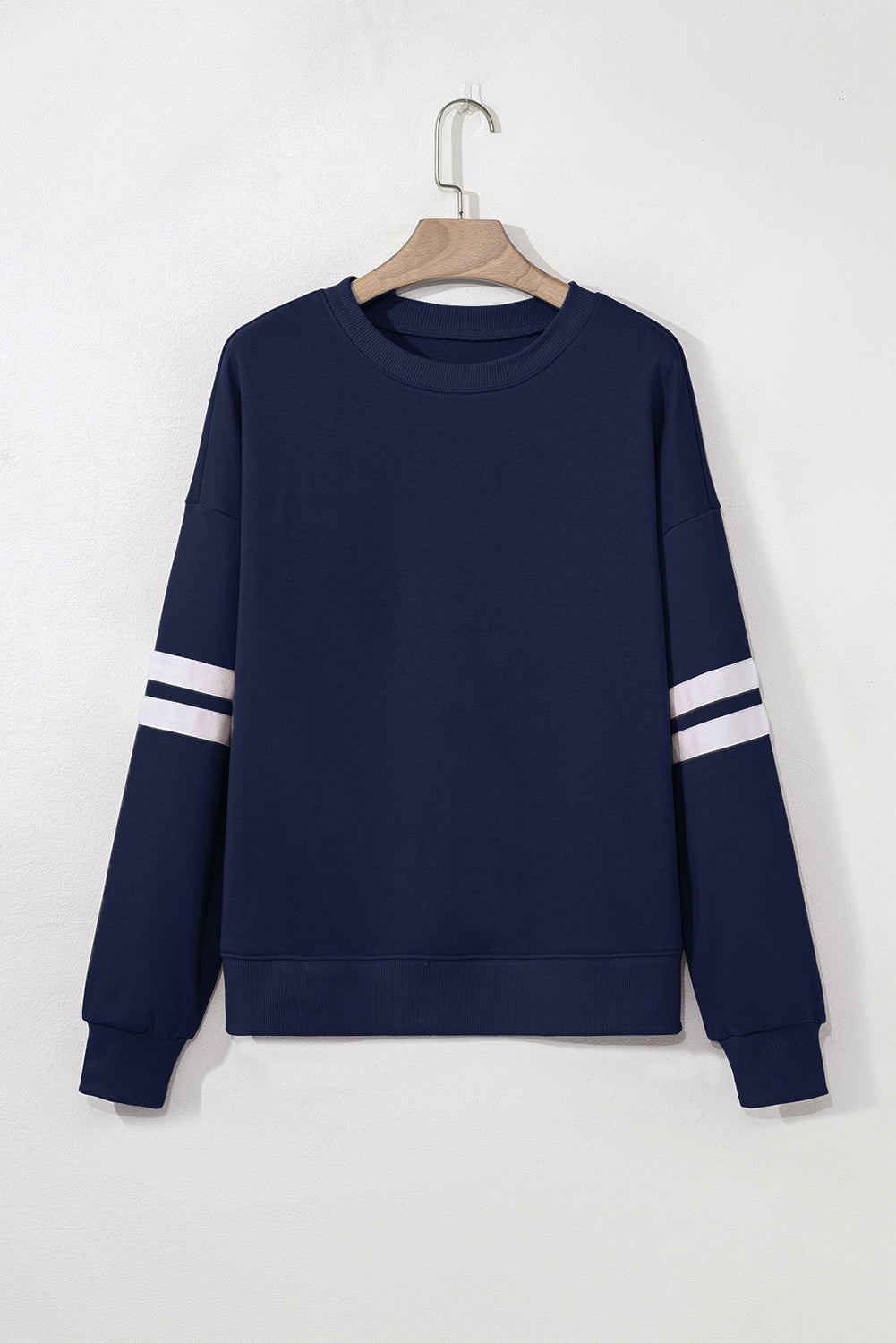 Activepologie Comfy Black Varsity Stripe Oversized Sweatshirt in 5 Colors