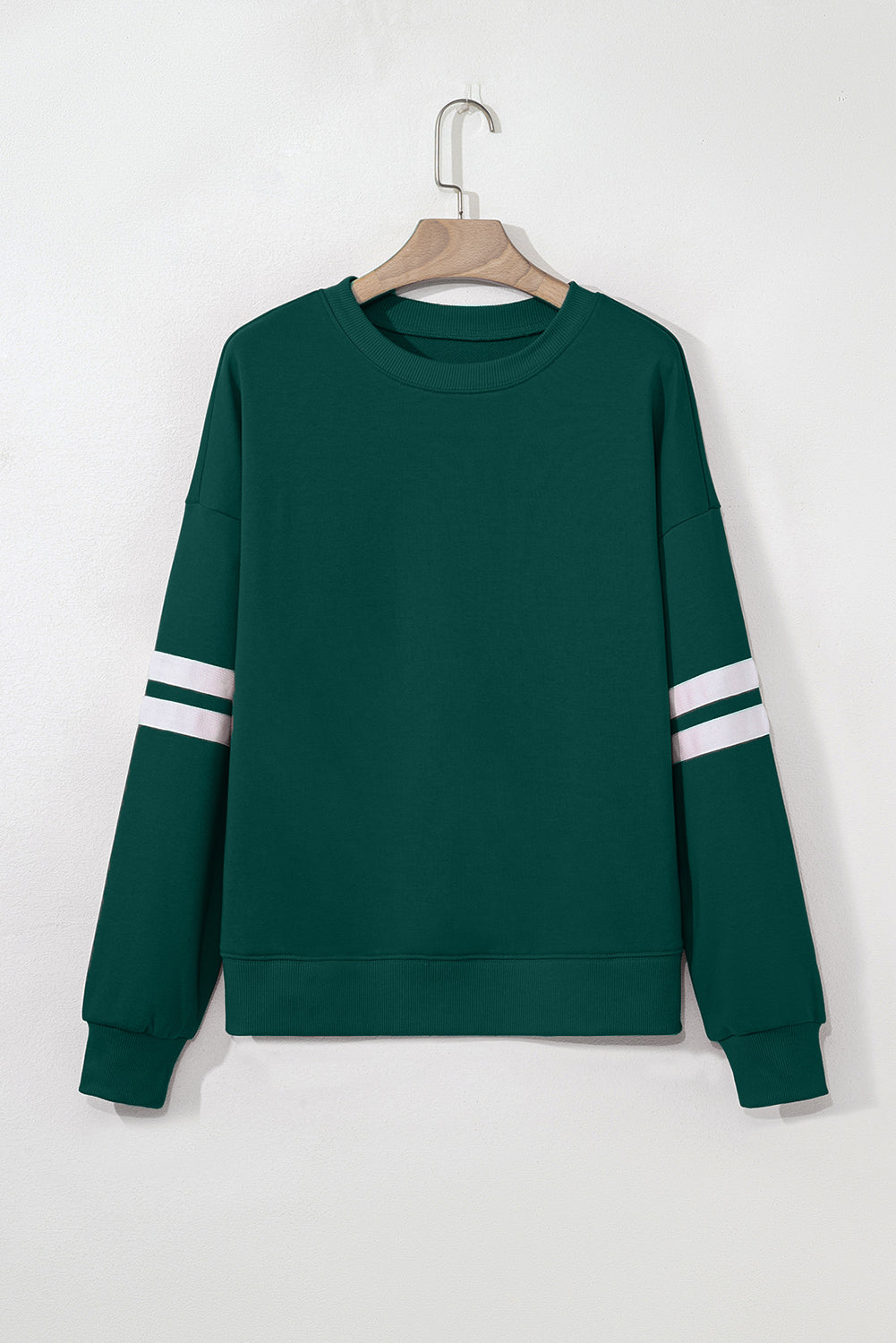 Activepologie Comfy Black Varsity Stripe Oversized Sweatshirt in 5 Colors