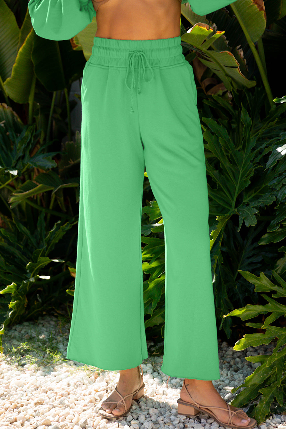Comfy Ruffle Sleeve Wide Legged Sweatsuit Outfit in 3 Colors