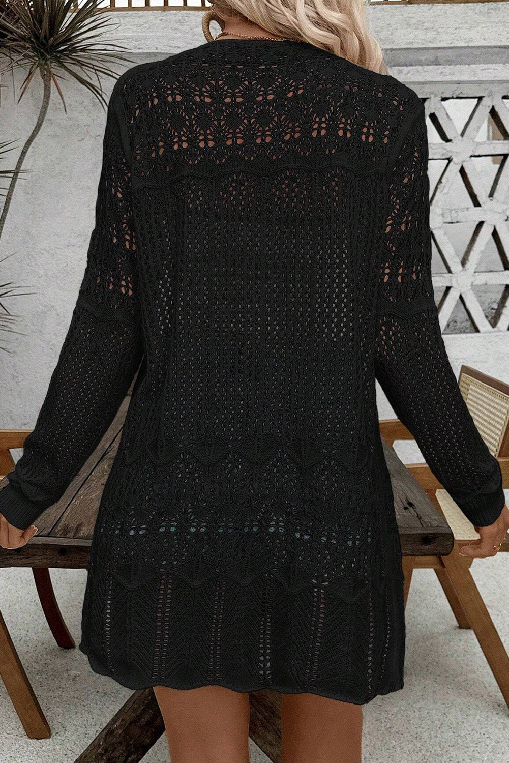 Elegant Crochet Hollow Cardigan