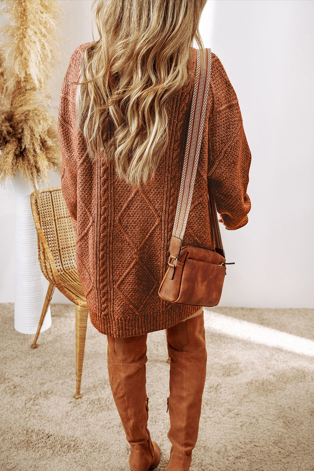Cozy Cable Knit Boyfriend Sweater