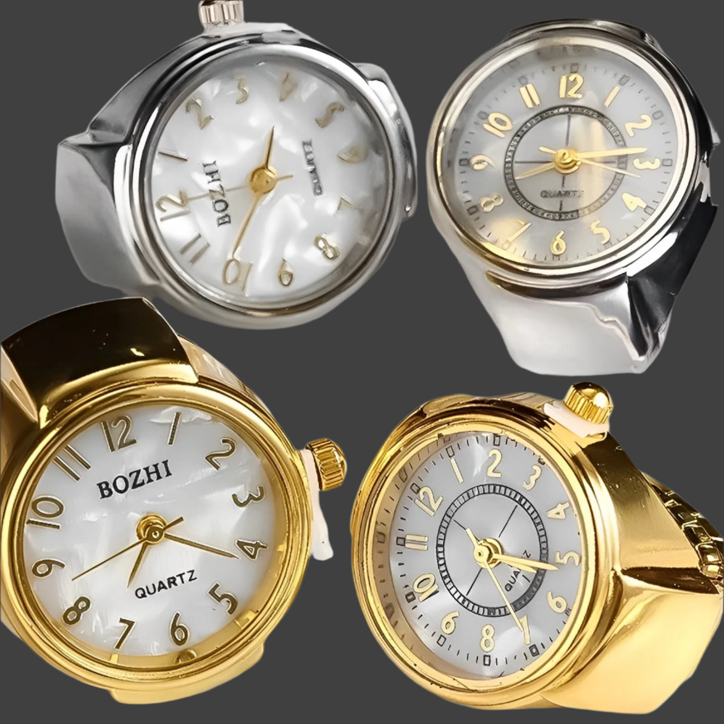 Classic Luxury Finger Ring Quartz Watch in 3 Styles