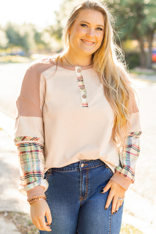 The Plaid Layered Henley Shirt