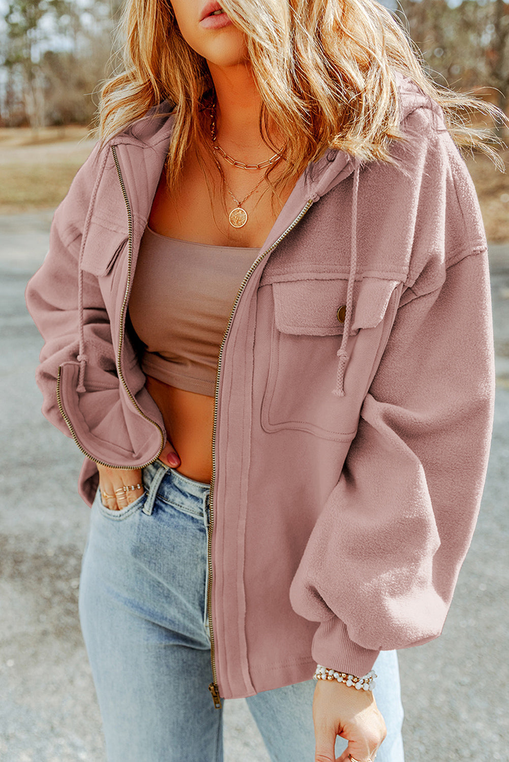 Classic Cozy Cargo Hoodie Jacket S - 2X in 5 Colors