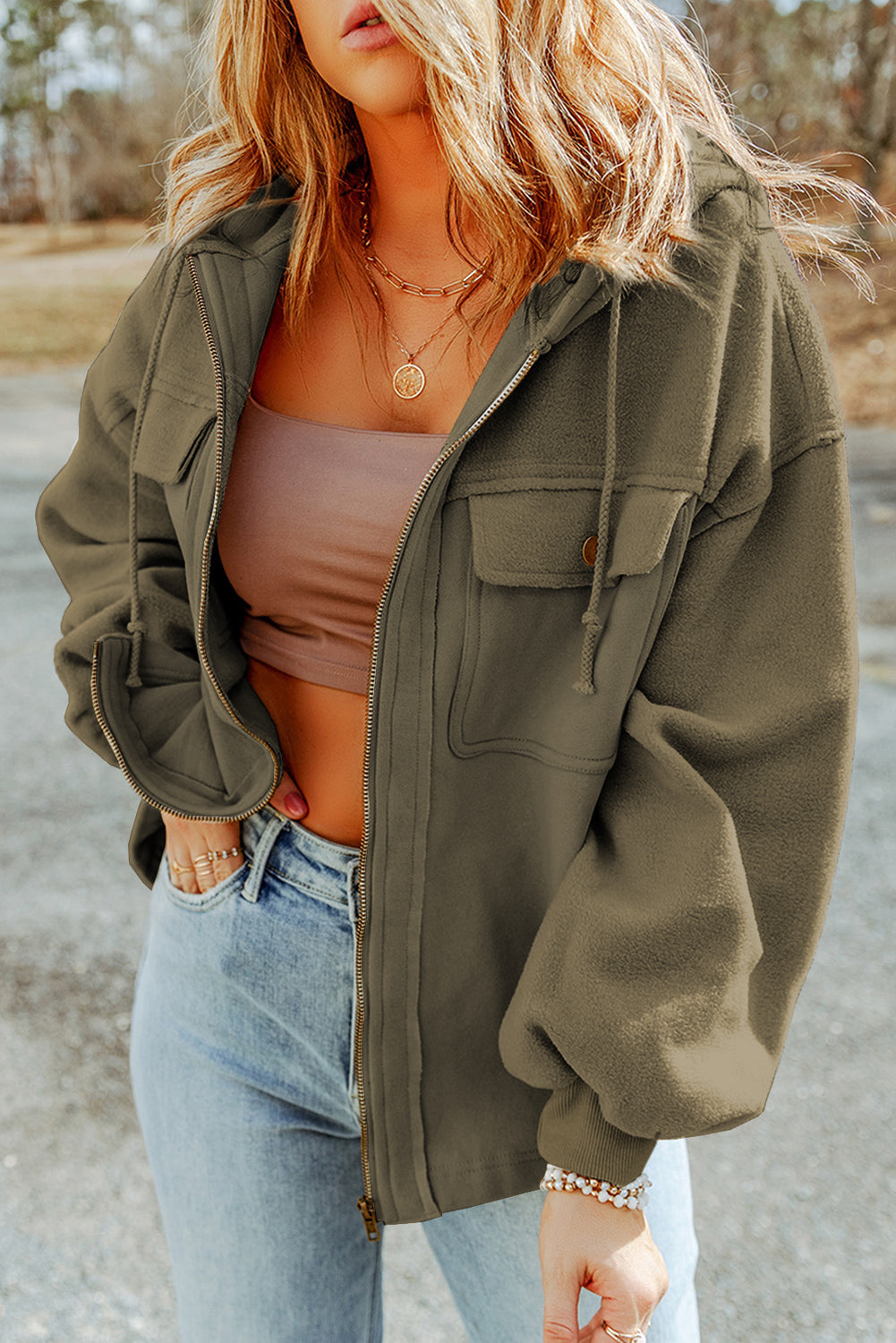 Classic Cozy Cargo Hoodie Jacket S - 2X in 5 Colors
