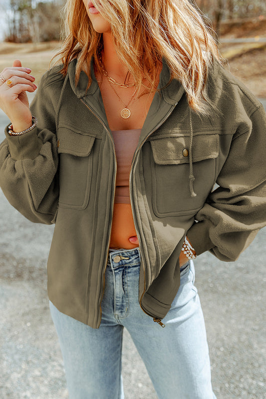 Lauren Nichole Classic Cozy Cargo Hoodie Jacket S - 2X in 5 Colors