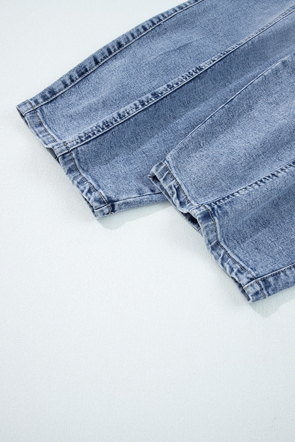 High Waist Paperbag Drawstring Barrel Jeans