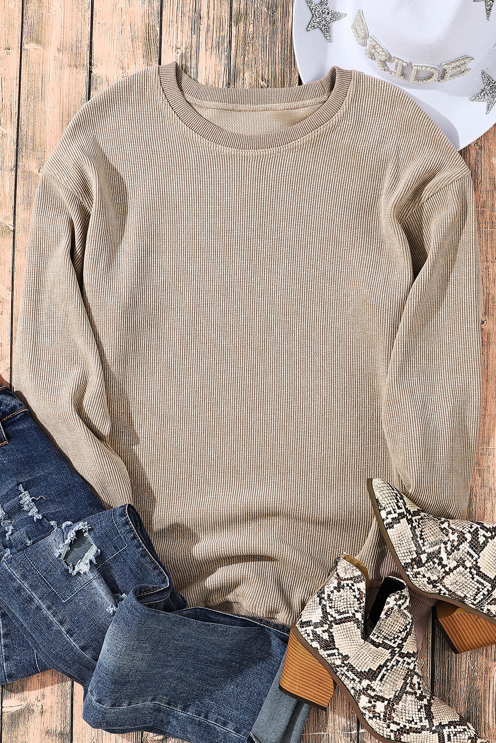 Comfy Corduroy Boyfriend Sweatshirt in 6 Colors ( S-2X)