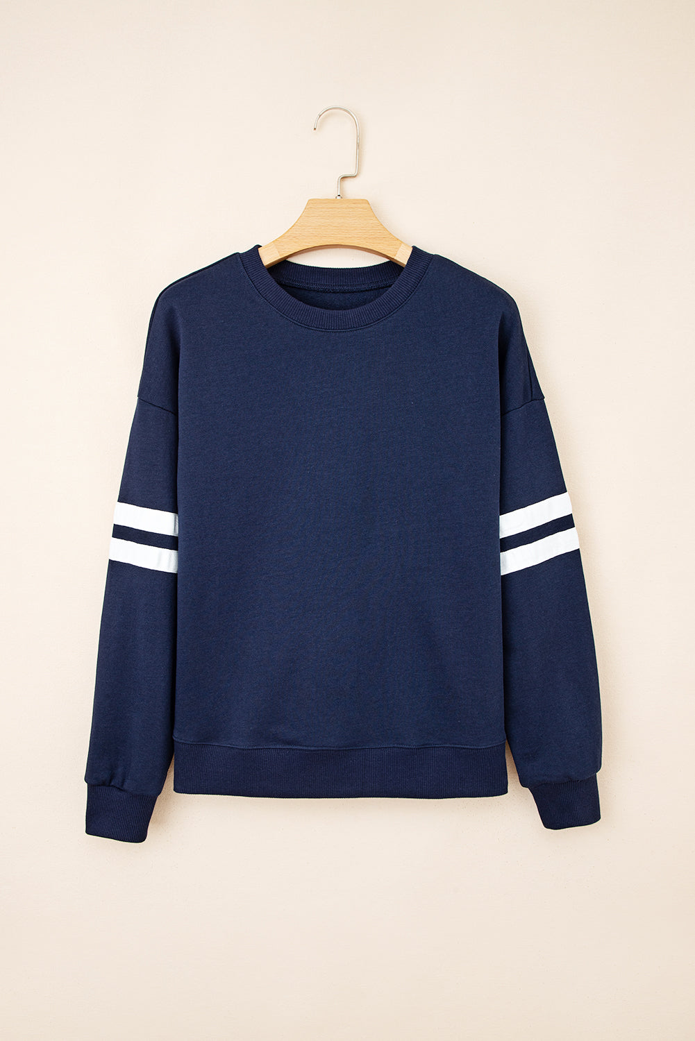 Activepologie Comfy Black Varsity Stripe Oversized Sweatshirt in 5 Colors