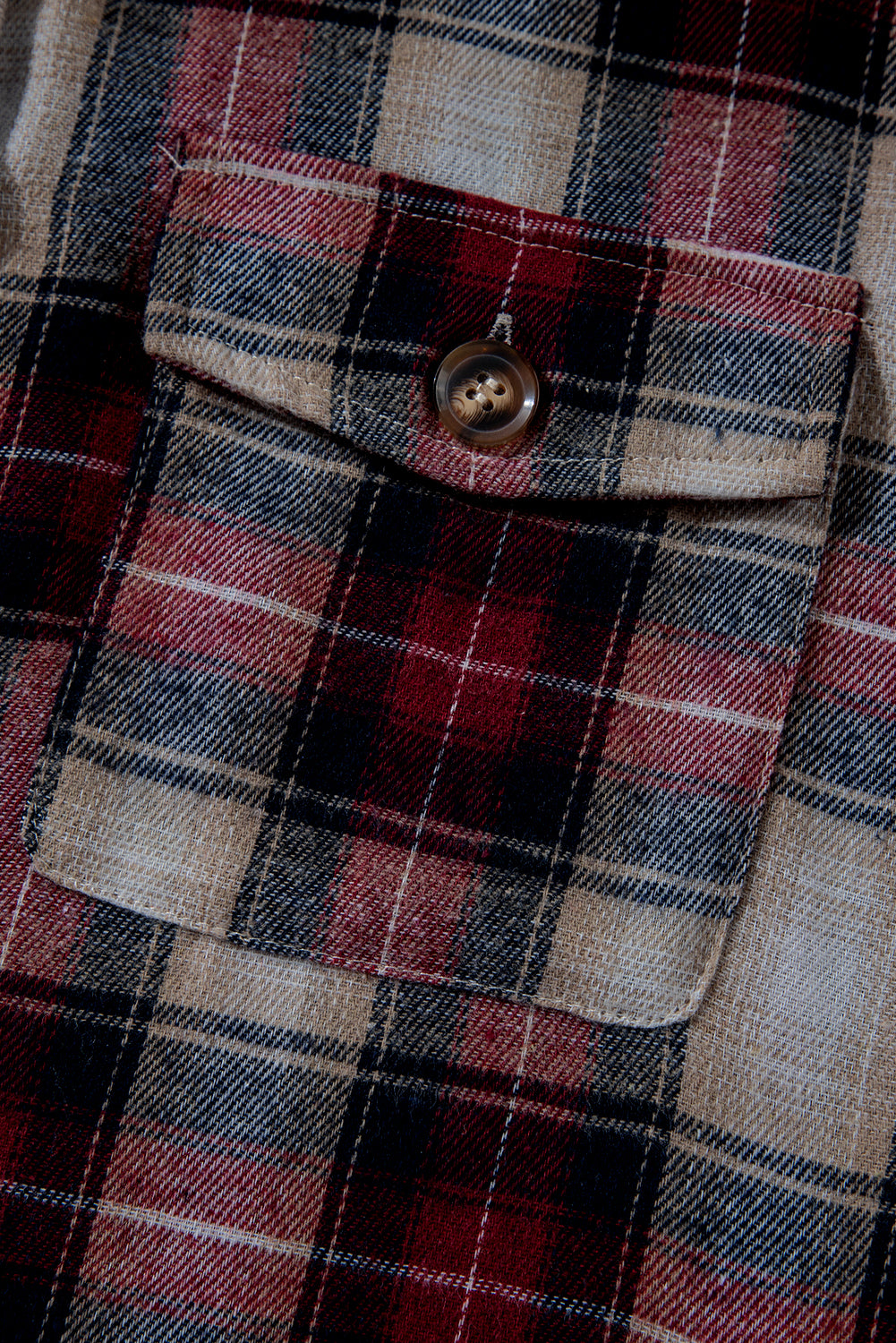 Cozy Red Plaid Hoodie Shacket