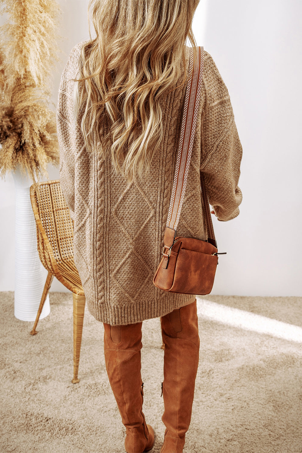 Cozy Cable Knit Boyfriend Sweater