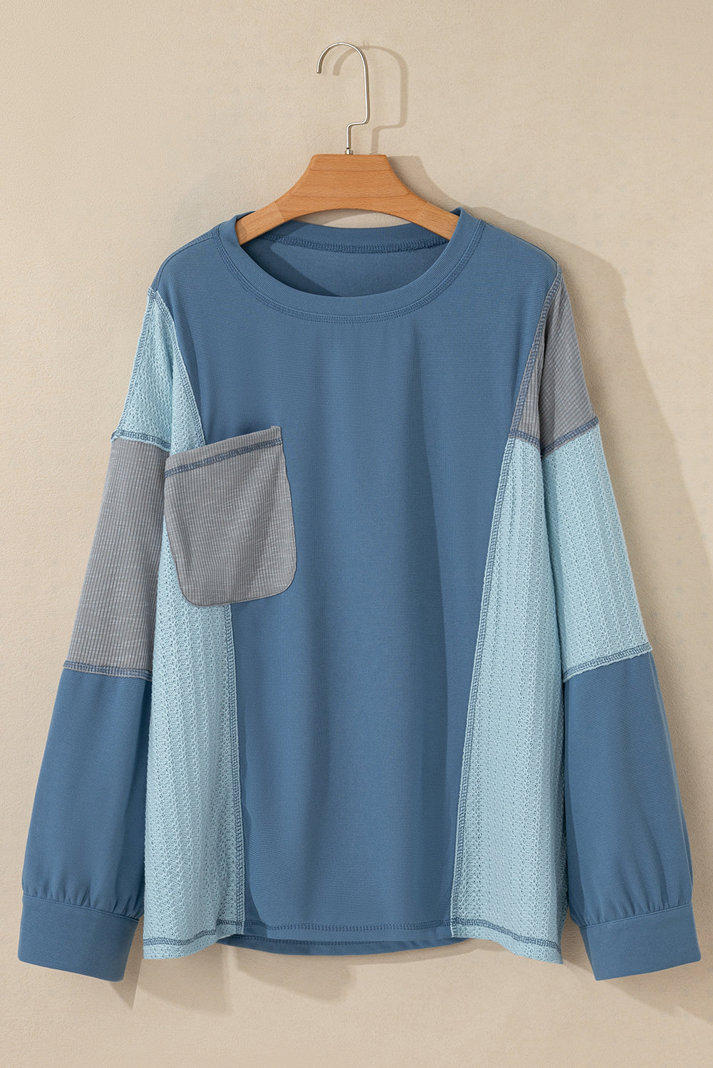 Oversized Colorblock Stitching Patchwork Shirt