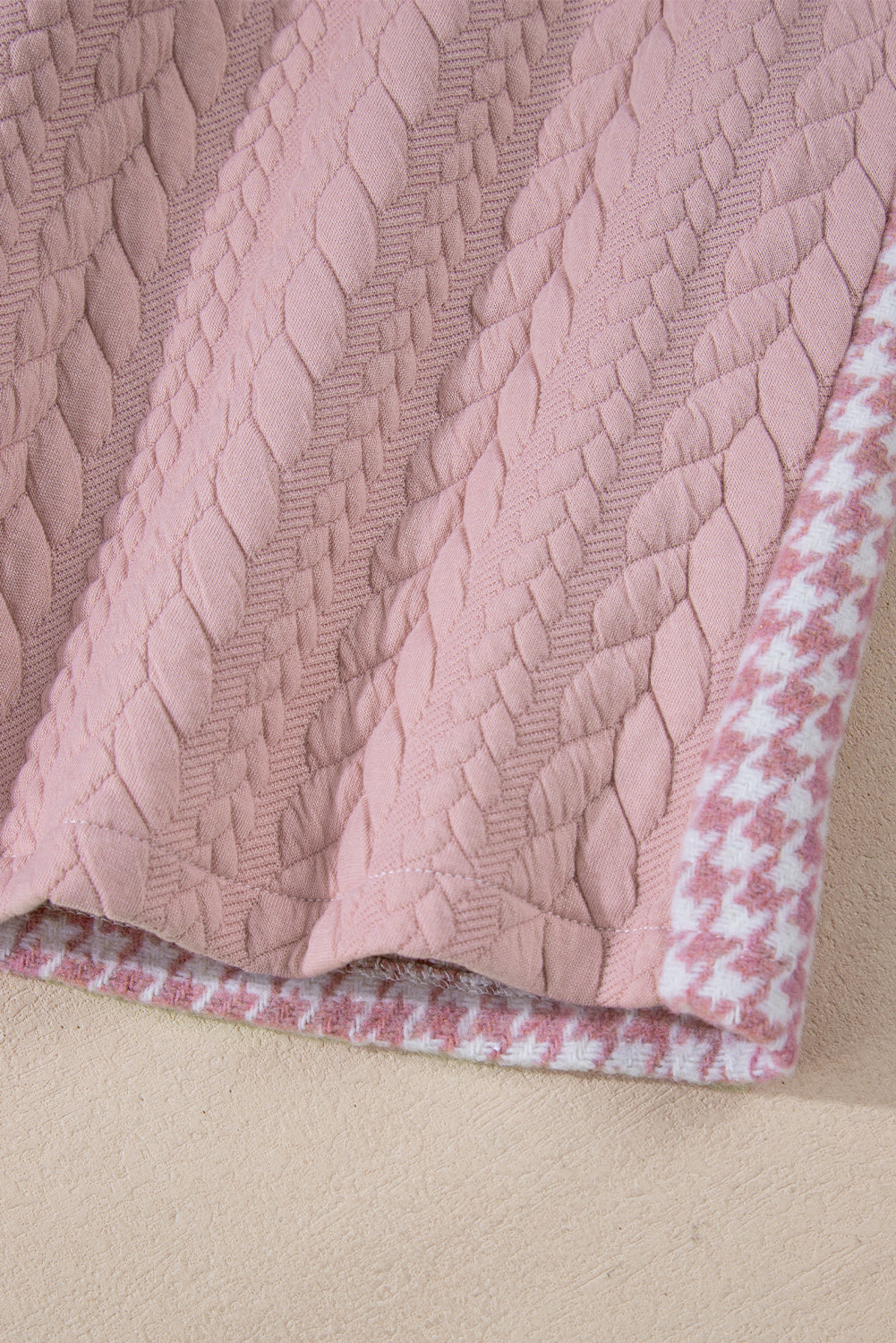 Weekend Houndstooth Knit Shacket