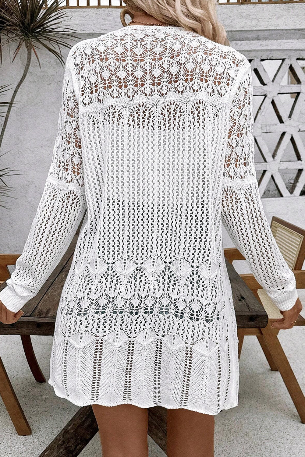 Elegant Crochet Hollow Cardigan