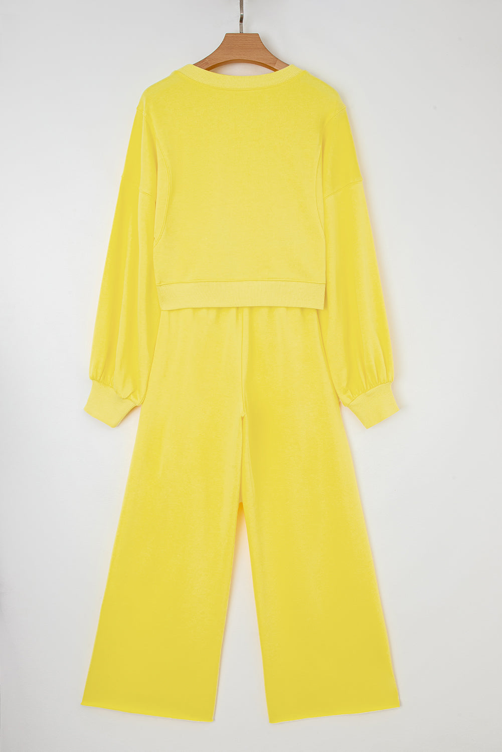 Comfy Ruffle Sleeve Wide Legged Sweatsuit Outfit in 3 Colors