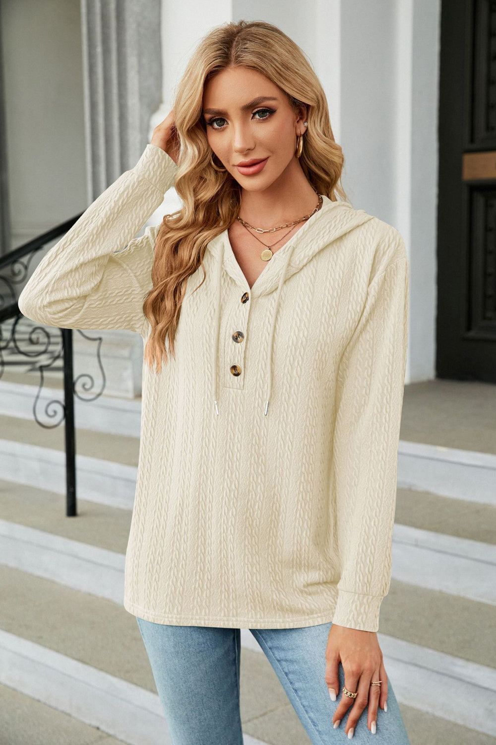 Comfy Cable Knit Hoodie (S - 3X)
