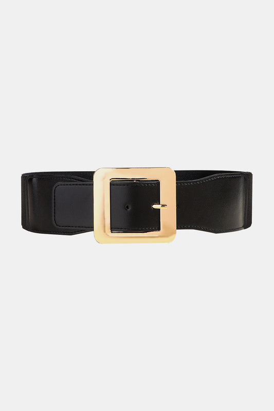 Black Classic Vegan Buckle Belt