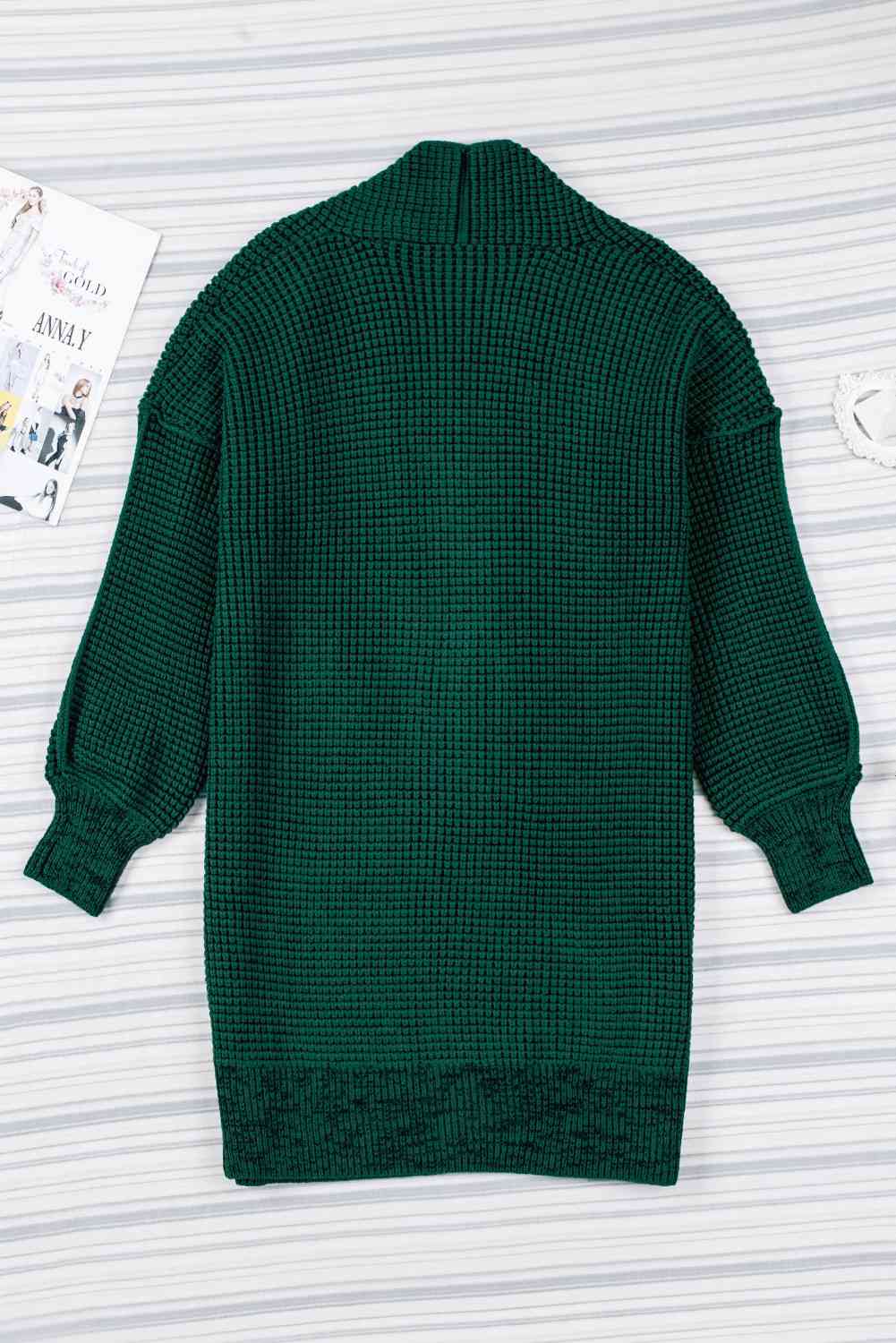 5 Woven Heather Longline Cardigan