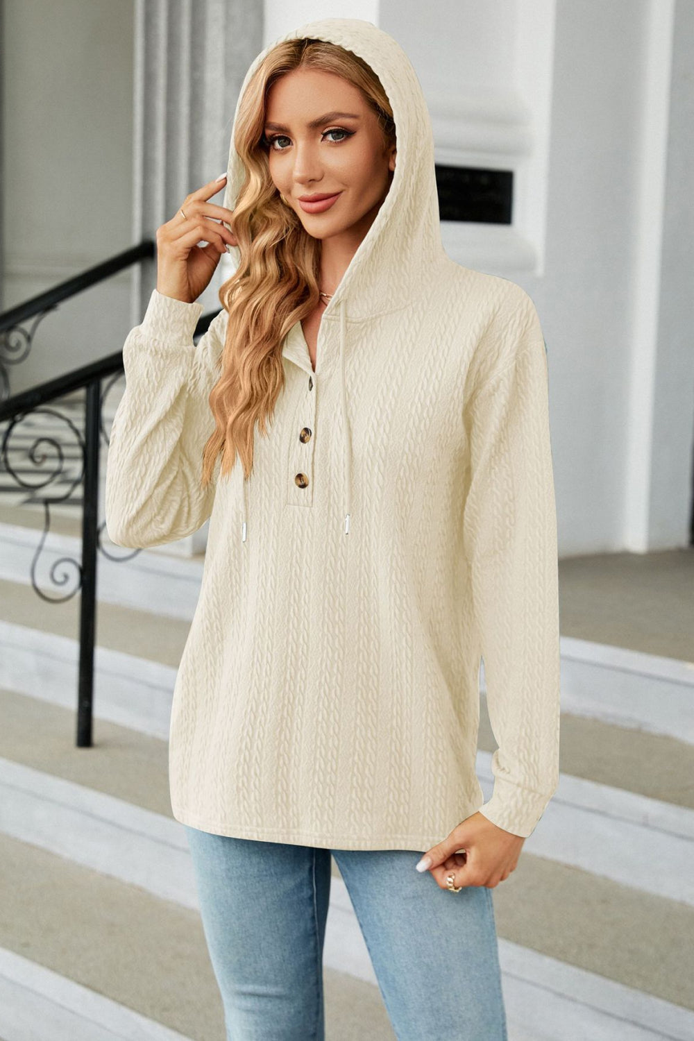 Comfy Cable Knit Hoodie (S - 3X)