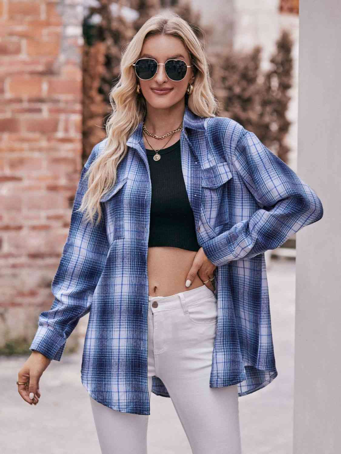 7 Comfy Plaid Boyfriend Shirt (S - 2X)