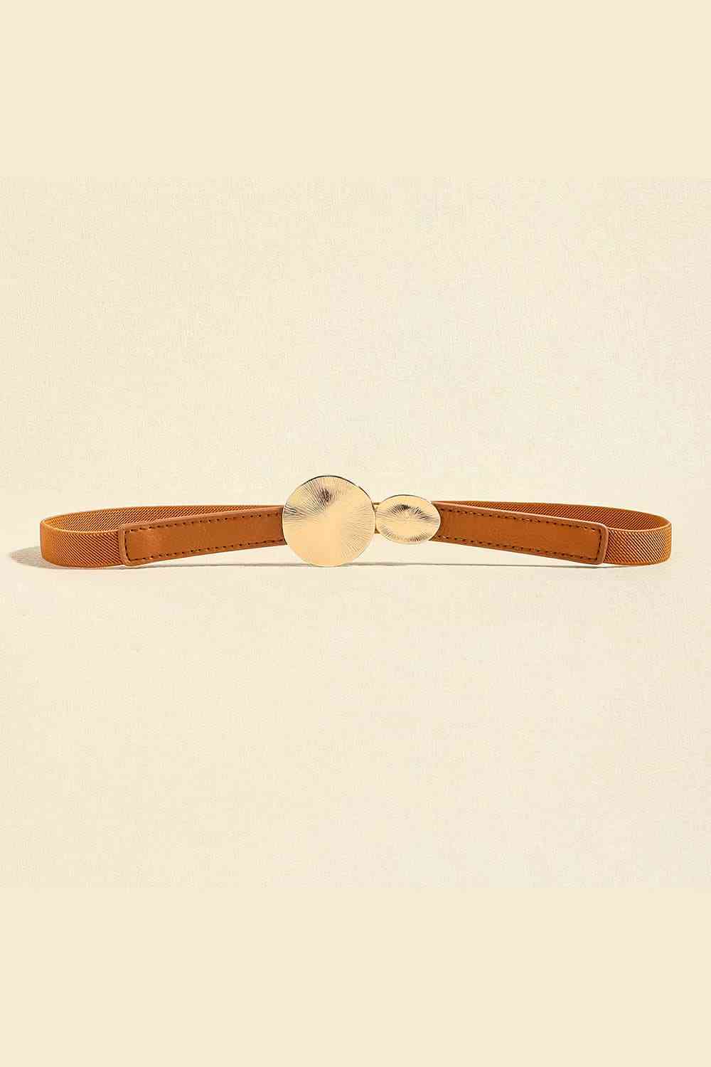 3 Vegan Leather Circle Skinny Belt