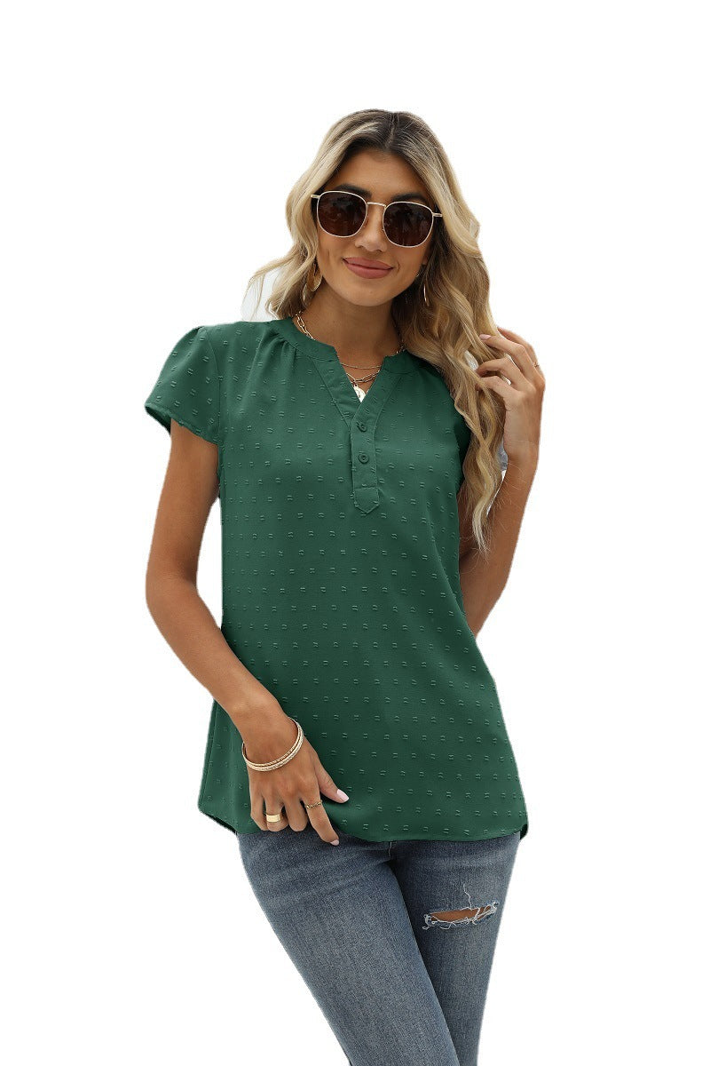 Swiss Dot Tunic Shirt ( 9 Colors / S - 2X )