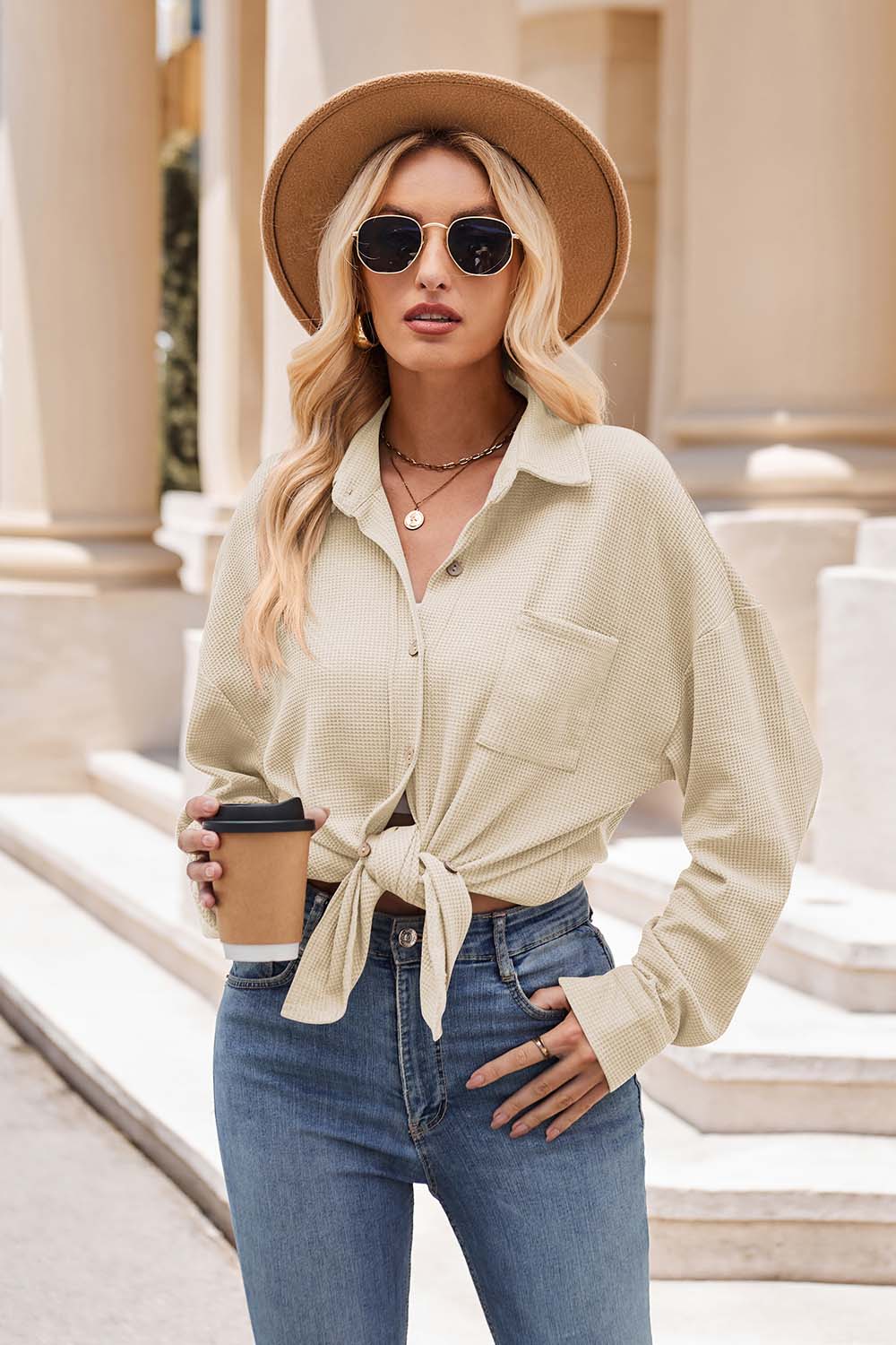 6 Collared Button Down Shirt (S - 2X)