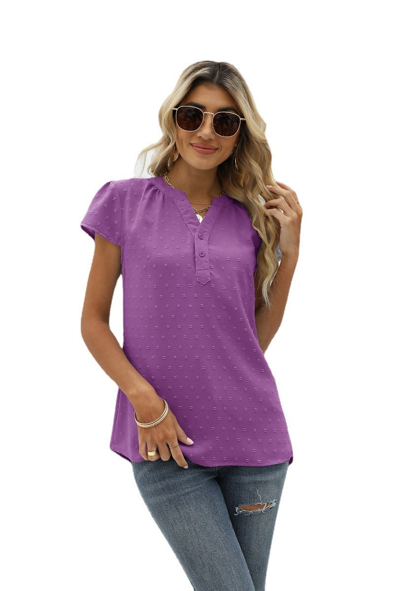 Swiss Dot Tunic Shirt ( 9 Colors / S - 2X )