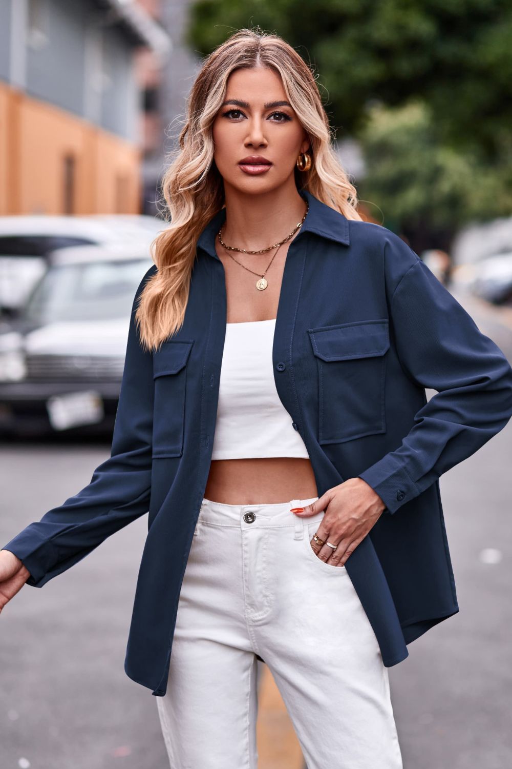 Classy Utilitarian Shacket ( 6 Colors / S - 2X )