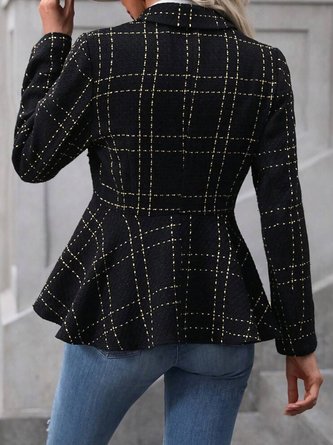 4 Elegant Ruffle Collared Blazer