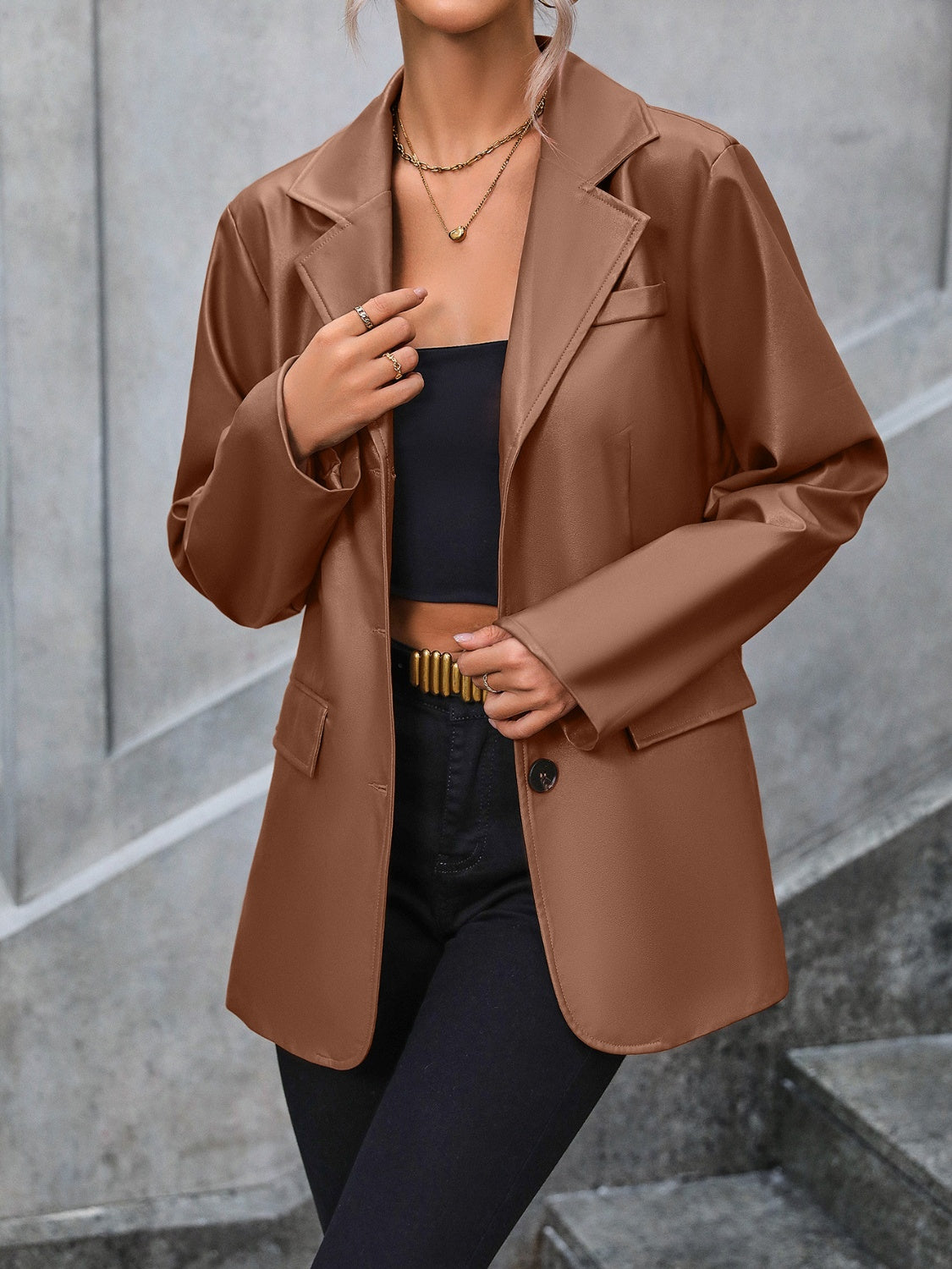 Elegant Chic Collared Blazer in 4 Colors (S - 2X)